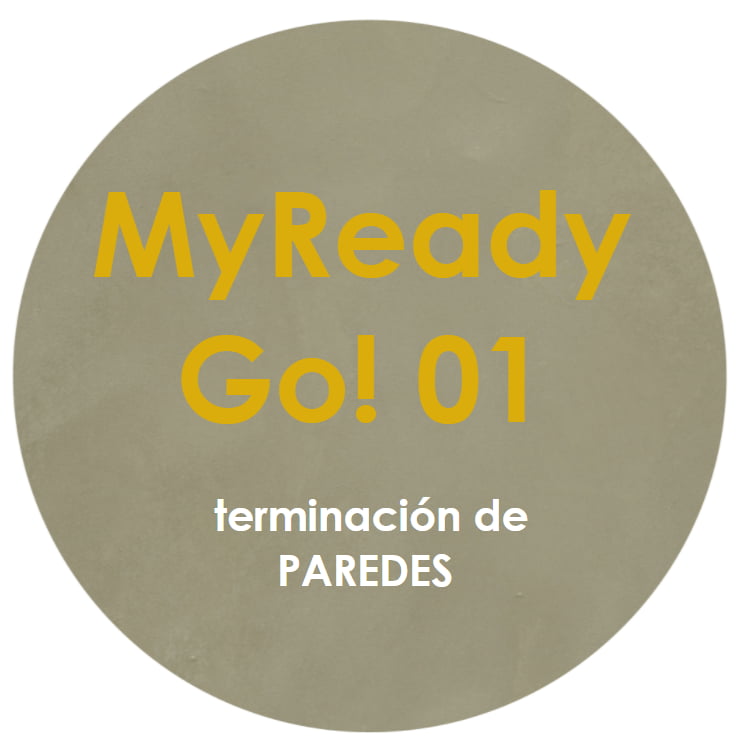 Logo o'r microconcrete barod i'w ddefnyddio MyReady Go! 01