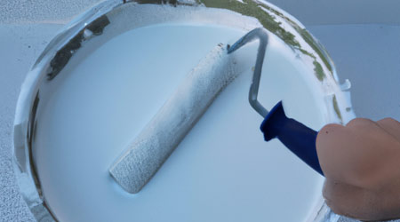 Anwendung von MySealant Pool mit Rolle