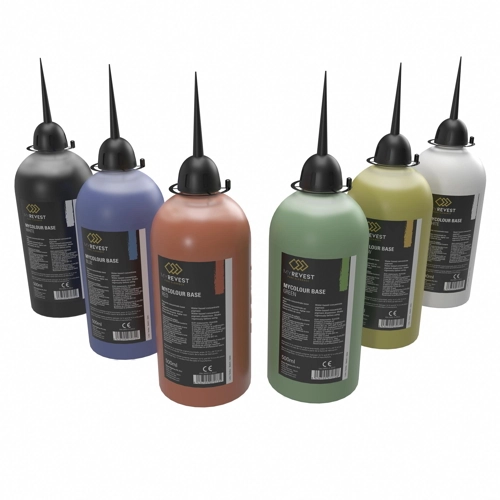 MyColour base pigment containers with dispenser