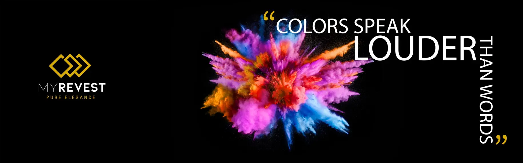 Kleurexplosie in blauwe, paarse, oranje en gele tinten
